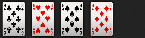 The Poker Timer, Blinds Timer - four of kind - best poker hands