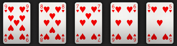 The Poker Timer, Blinds Timer - straigt flush - best poker hands